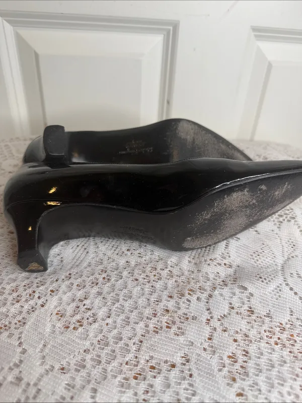 Salvatore Ferragamo Black Patent Leather kitten Heel heels pumps - Image 6