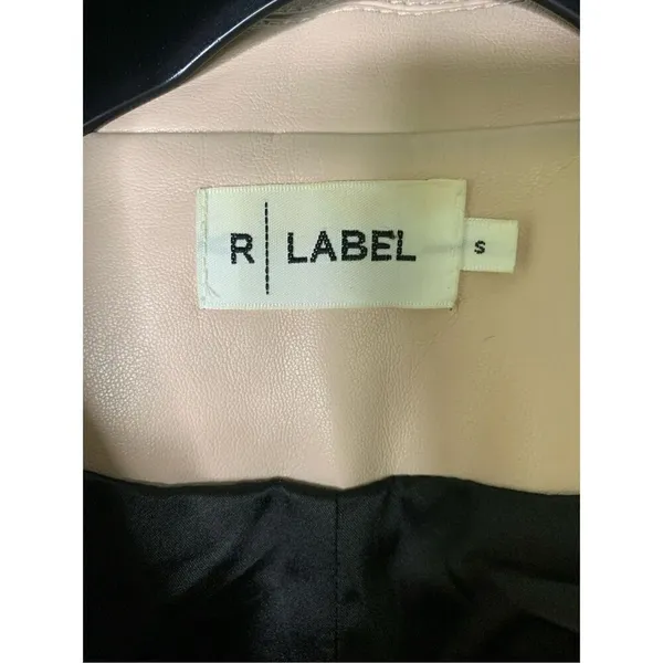 The Reset R Label Vegan Leather Classic Moto Jacket women's size small - Image 4
