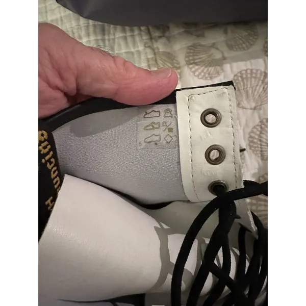 Dr. Martens Boots 101 YS Casual Lace-Up Ankle Smooth White Leather Womens Size 7 - Image 7