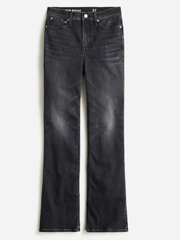 J Crew High Rise Slim Demi Boot Jean in Charcoal Wash - Image 2
