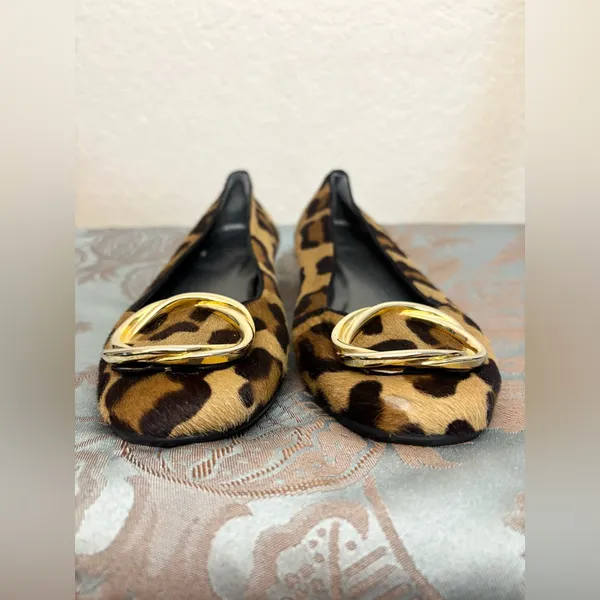 Stuart Weitzman Oh My Leopard Print Ballet Flat Size 5 - Image 3