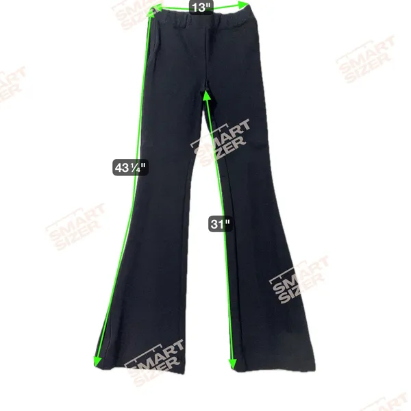 Anthropologie Maeve Black Ponte Flare Pants Retro 70s Elastic Waist Size Small - Image 12
