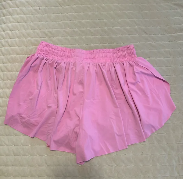 Pink butterfly shorts with built in spandex - Image 2