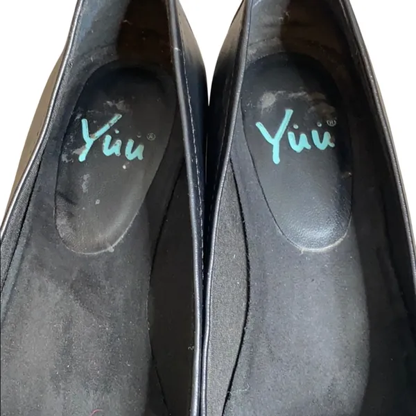 Yuu Renner Black Slip On Wedges 10M - Image 5