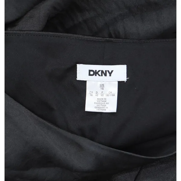 DKNY Satin Colorblocked Slip V Neck Midi Dress Black / Cloud / Eggshell 16 - Image 5