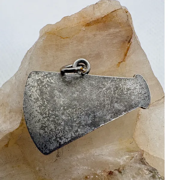 Vintage Megaphone Charm Silver Tone Red Enamel Letter K Cheerleader Pendant 4.2g - Image 3