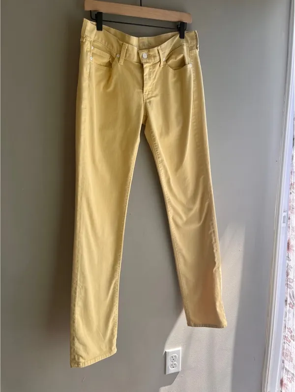 Seven For All Mankind Yellow Jeans Tall 31 - Image 7