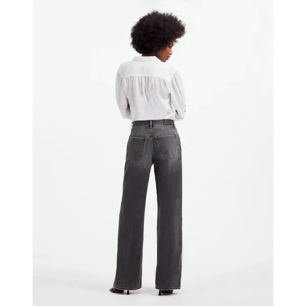 Madewell Superwide Leg Jeans‎ Womens Size 29 Gray Faded Wash Denim - Image 2