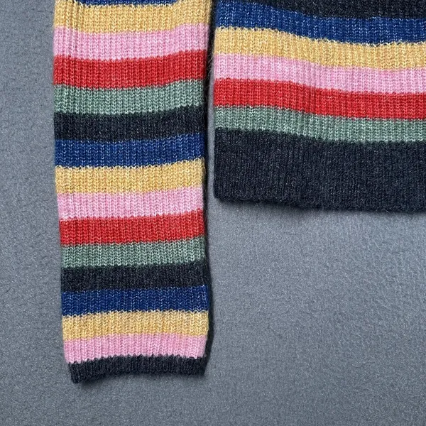 Abercrombie & Fitch Sweater‎ Womens Small Multicolor Stripe Boat Neck Pullover - Image 2