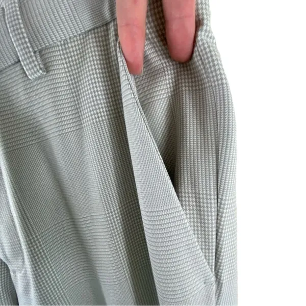 ASOS Gray Checkered Patterned Straight Cuffed Leg Trousers‎ Size 28 - Image 5
