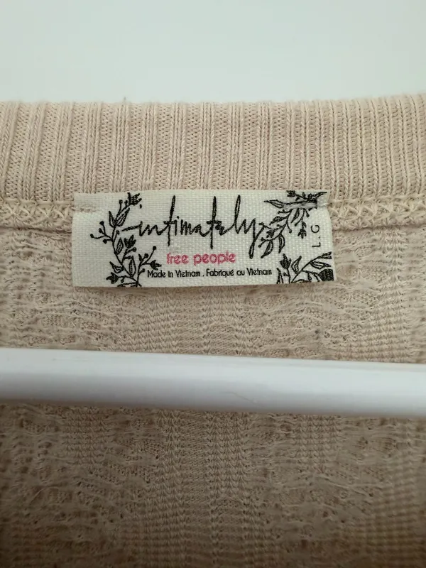 Free People Long Sleeve Ribbed Bodysuit with Textured Detailing - Image 2