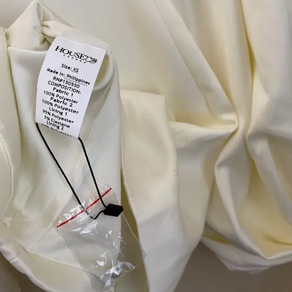 HOUSE OF CB Carlyn Ivory Satin Balloon Sleeve‎ Mini Dress XS NWOT - Image 11