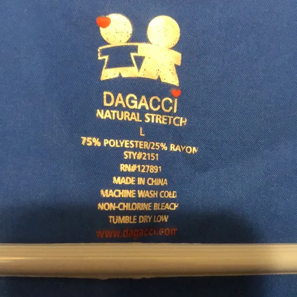 Dagacci Natural Stretch Women’s Size Large Blue Color Scrub Top - Image 2