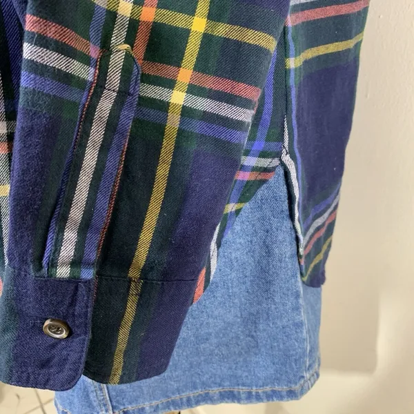 Old Navy Classic‎ Plaid Button Down Shirt Size M Long Sleeve - Image 7