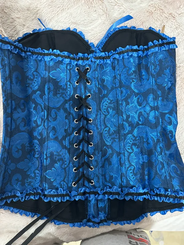 BLUE CORSET TOP Size M - Image 2