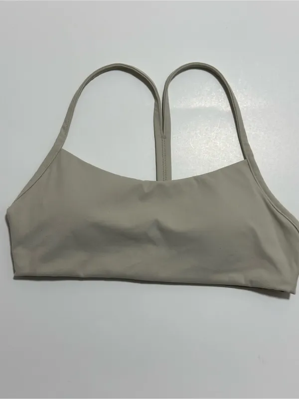 PAVOI ACTIVE Yoga Racerback Bra - Buttery Soft FlexFlow - Size M - Beige - Image 3