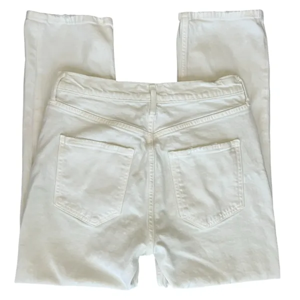 Agolde Women’s Riley Crop Straight Leg Sour Cream White Denim Jeans Size 28 - Image 8