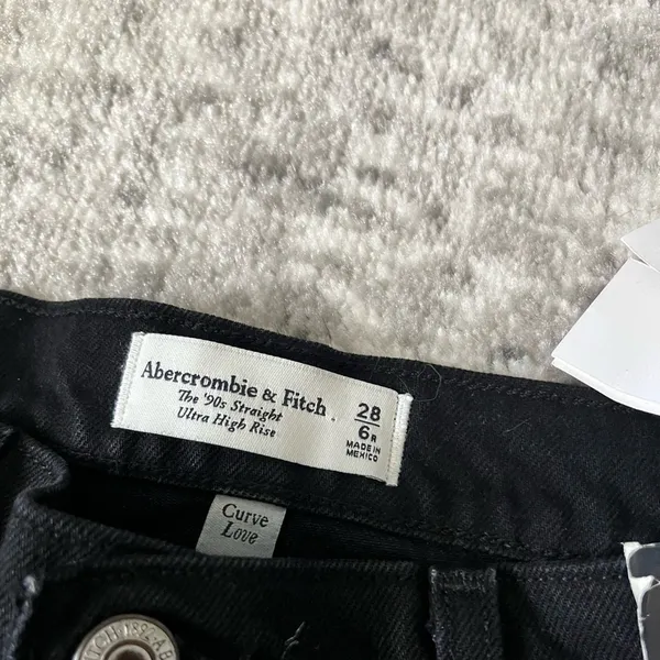 NEW Abercrombie & Fitch The 90s Straight Ultra High Rise Curve Love - Image 5