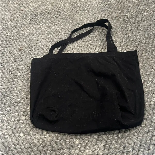 AllSaints London Black Canvas Tote Bag - Image 6