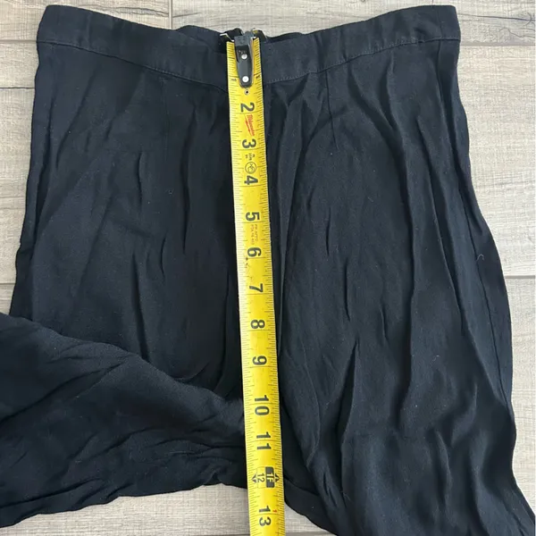 Reformation Black High Rise Viscose Wide Leg Minimalist Boho Trouser Pants 2 - Image 9