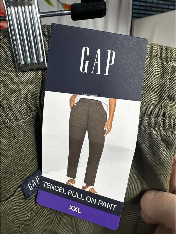 S296. Gap - Tencel pull on pants Size XXL in grey #summer #comfy - Image 2
