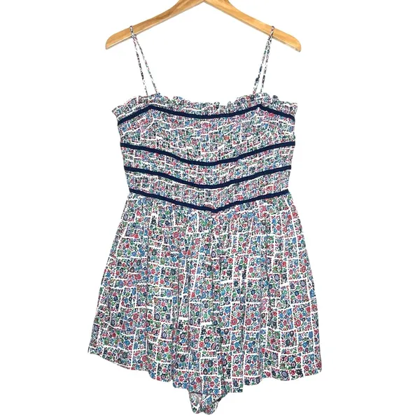 NWT FREE PEOPLE Women’s Boho Bali Checked out Floral Print Romper - Image 3