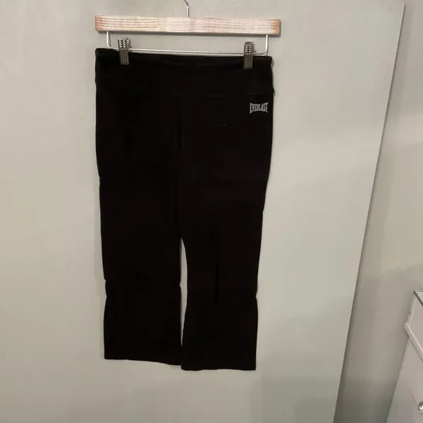 Everlast Womens Capri Leggings Black Wide Waistband Athletic Small - Image 2