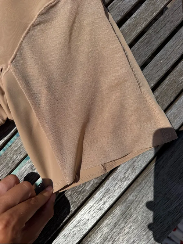 Honeylove High-Waist Beige Shapewear Shorts - Image 3