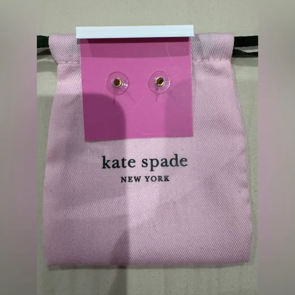 Kate Spade Pink Stud Spade Earrings New - Image 2