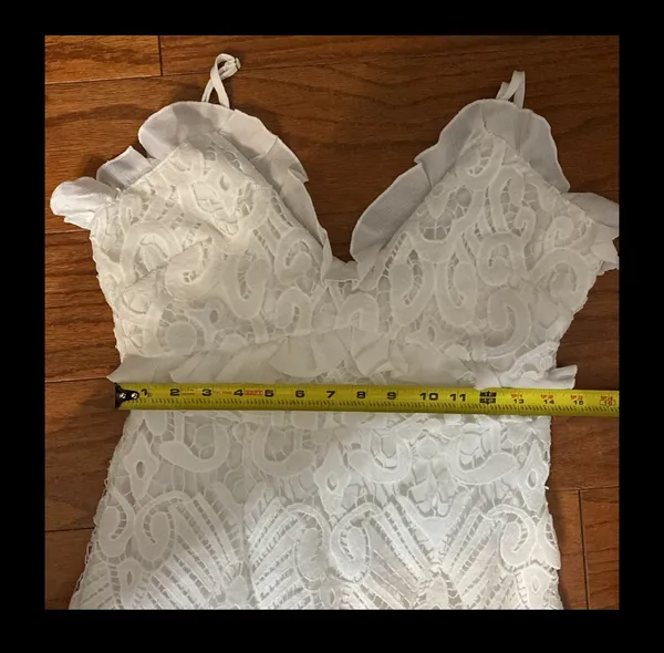 Angel Biba white lace dress. Size large - Image 15