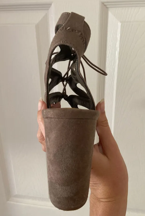 Grey Heels Gray Size 9 - Image 4