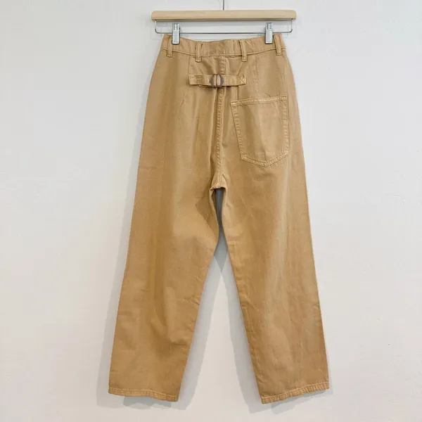 Sandrine Rose Fred Pleated Tapered Jeans Free People 24 Cotton Boho Slouchy Chic - Image 9