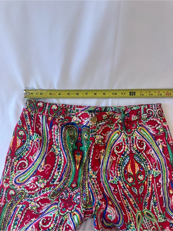 Ralph Lauren Red Paisley-Print Women’s Shorts - Image 5