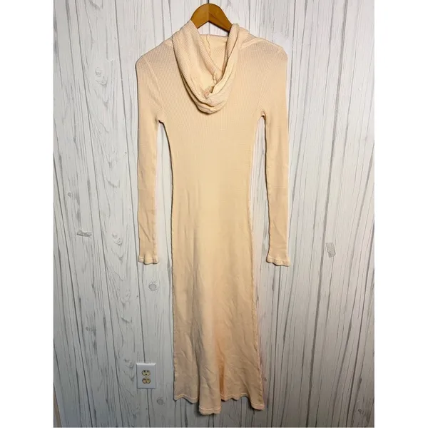 FREE PEOPLE FREE-EST Andrea Thermal‎ Hooded Funnel Maxi Dress, Small ($108) - Image 4