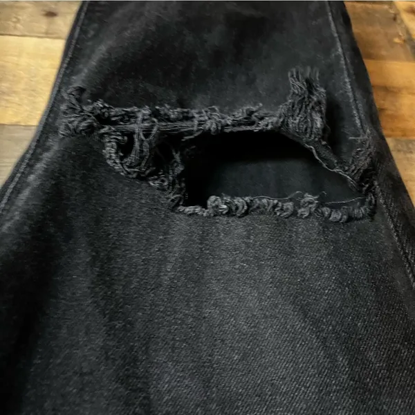 American Eagle Black Distressed‎ Mom Jeans Size 4 - Image 7