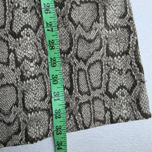 Zara Woman Grey Snakeskin Animal Print Short Sleeve Shift Mini‎ Dress Large - Image 7
