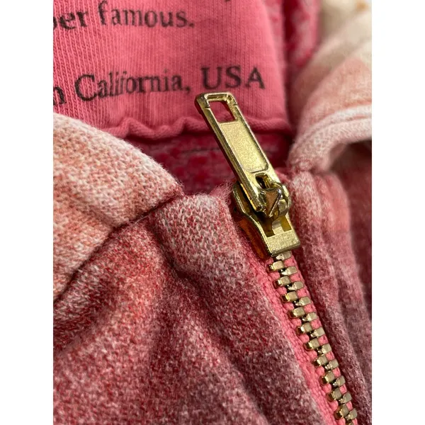 Aviator Nation Serape Striped Full Zip Up Hoodie Pink Sunset Sweatshirt Size S - Image 7
