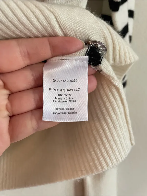 Veronica Beard Cheshire Cashmere Striped Cardigan Size S - Image 9