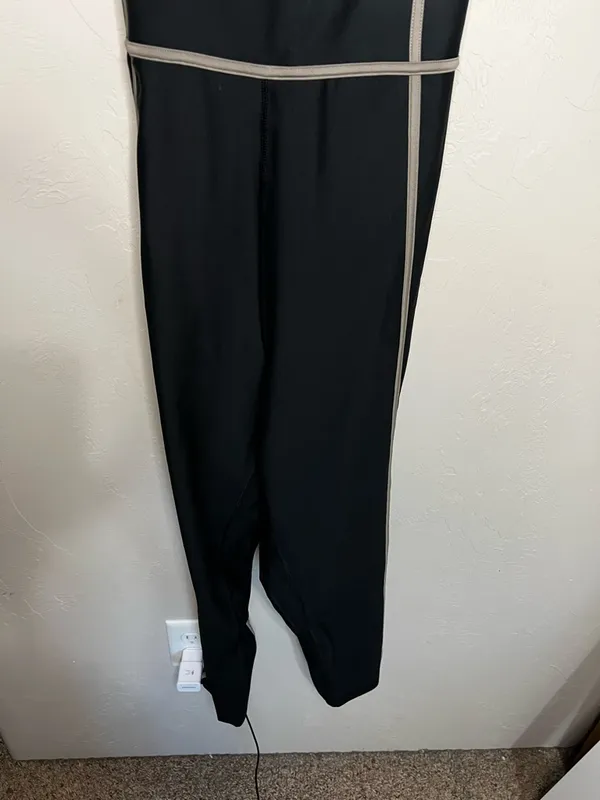 YPB Abercrombie & Fitch‎ Sculptflex Black Tan Corset Body Athletic Jumpsuit - Image 4