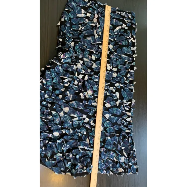 Sno Skins Snowskins 3D Texture Applique Skirt Blue Black Mosaic Art to Wear S - Image 10