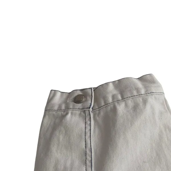 Marithe Francois Girbaud White Denim Capri Cropped Rainbow Embroidered Jeans 27 - Image 8