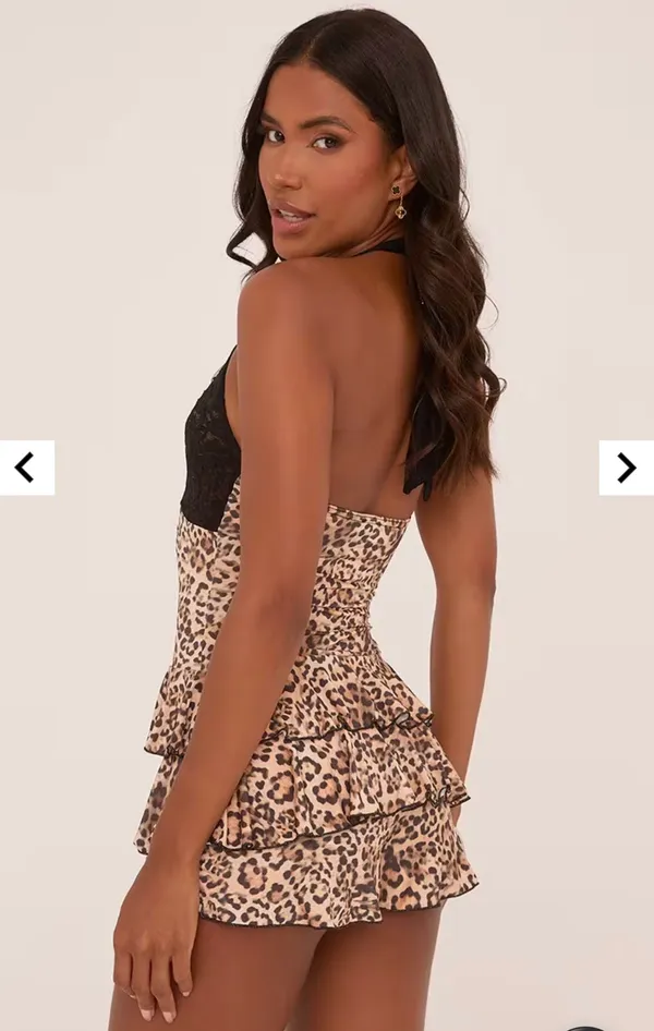 Ego Cheetah Print Romper Multi Size 4 - Image 2