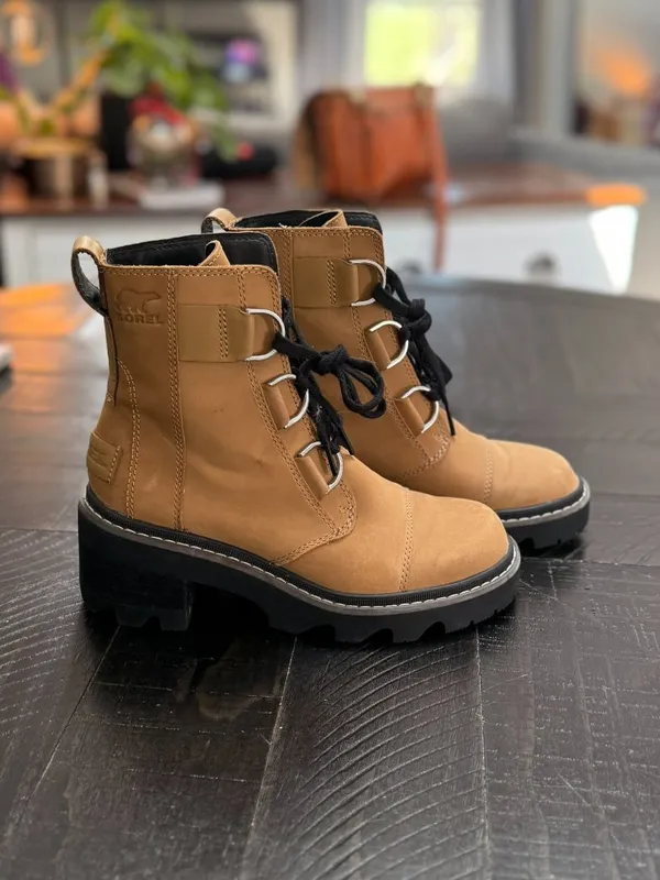 Sorel Joan Now Lace Up Caribou Buff Boots Waterproof Size 5.5 - Image 11