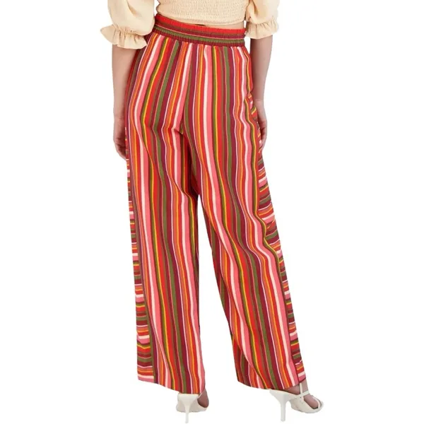 BCBG BCBGeneration‎ Striped Wide Leg Tassel Drawstring Pants M Red Size M - Image 3