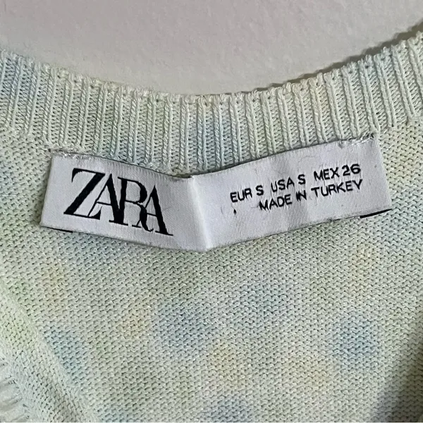Women's Zara Floral Print Tight Knit Tank Dress Size Small‎ Viscose - Image 6