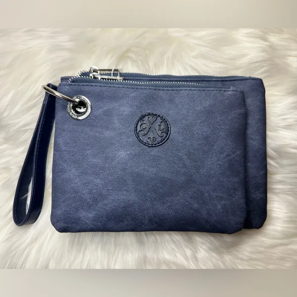 Christian Lacroix Navy Cosmetic Bag Duo - Image 3