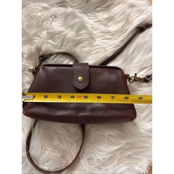 Brown Leather Bag Small Vintage Shoulder Bag crossbody real leather - Image 9