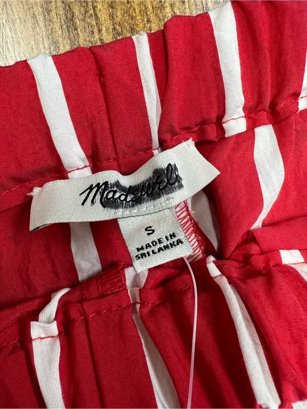 Madewell Pull On Pants in Varsity Red Size Small NWT - Image 11