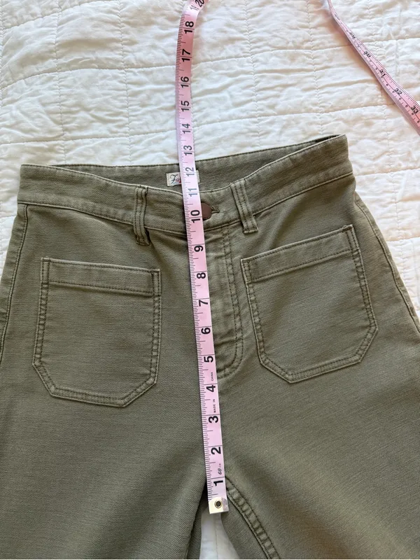 Faherty Stretch Terry Patch Pocket Pants Military Olive Green 26 - Image 9
