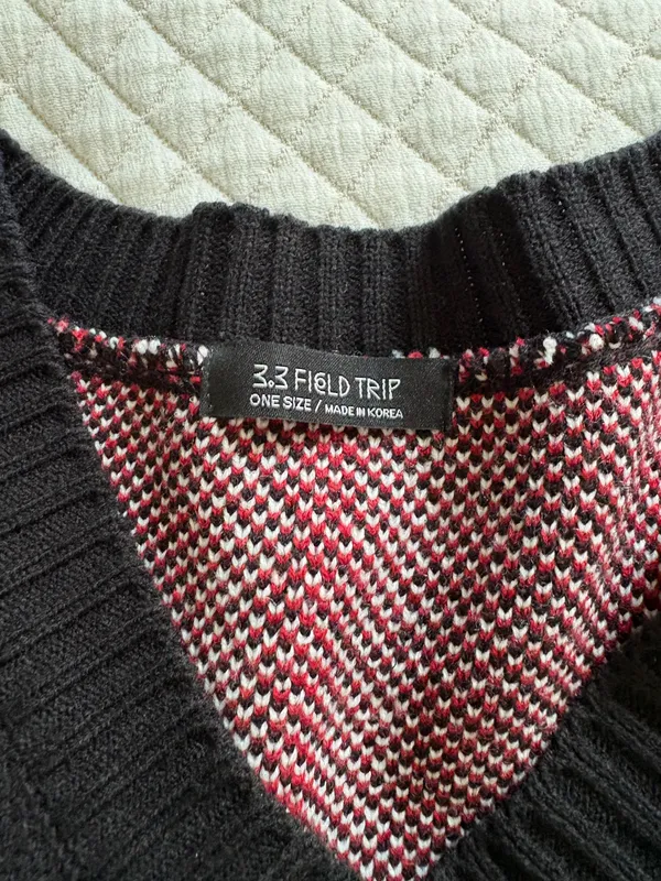 Oversized Sweater Vest Black Size XL - Image 2